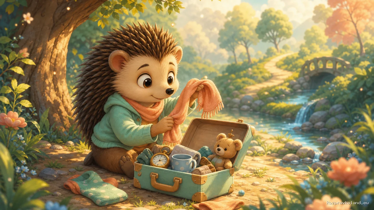 Ilustrácia k rozprávke Bodko a kufrík starostlivosti – scéna z príbehu