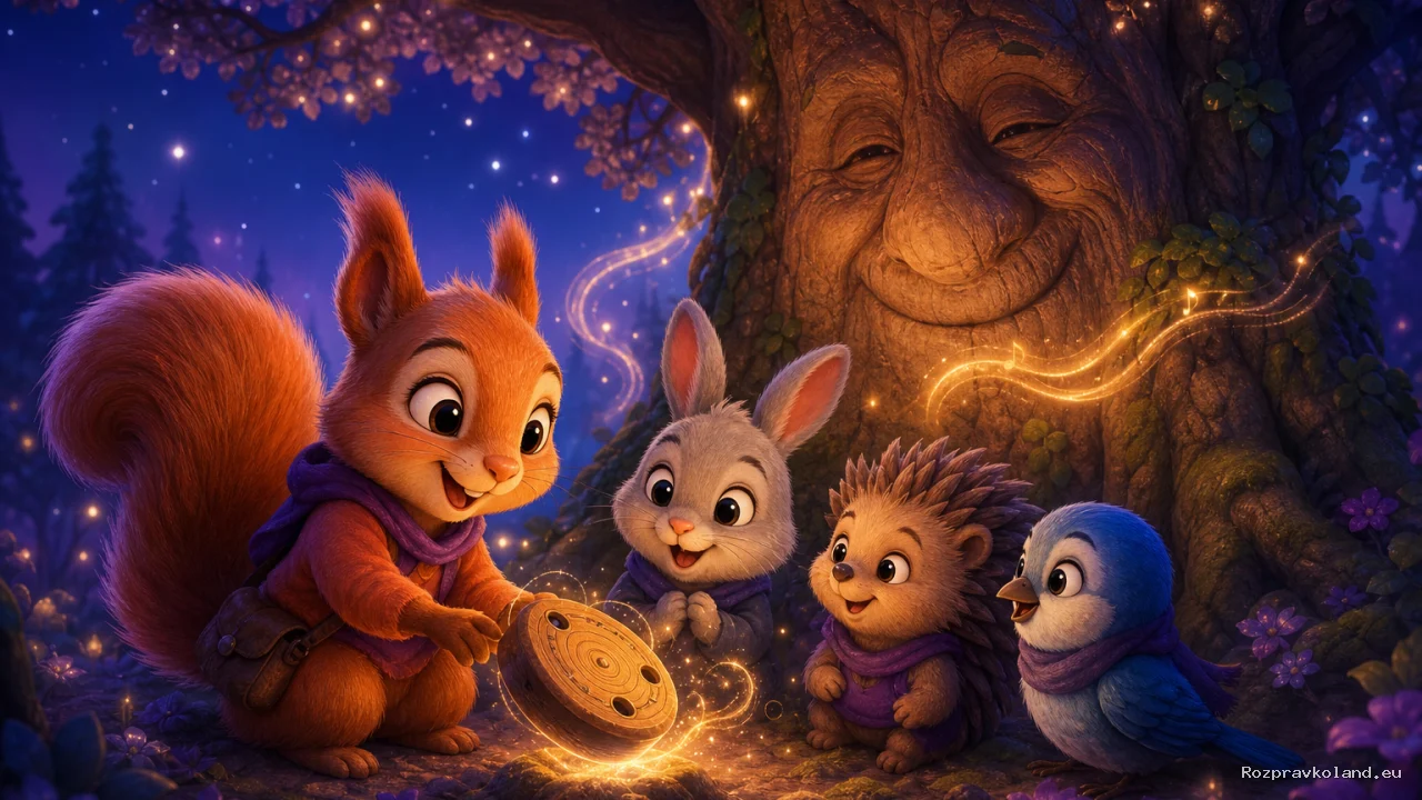 Ilustrácia k rozprávke Brnka a štyri tóny lesa – pokračovanie príbehu