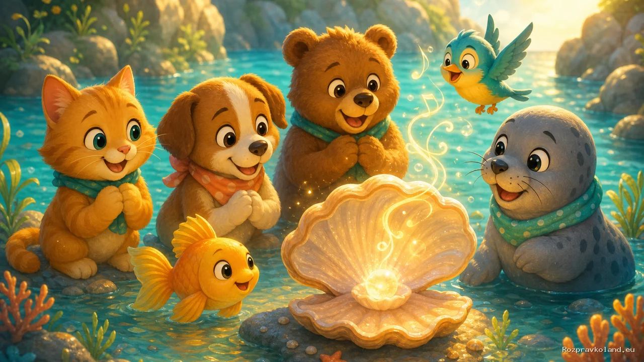 Ilustrácia k rozprávke Bublienka a tichý mušľový zvonček – pokračovanie príbehu