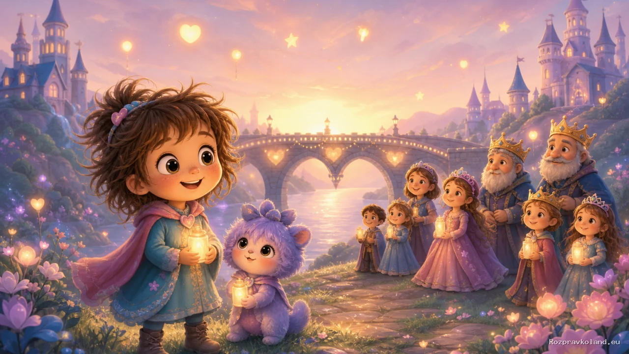 Ilustrácia k rozprávke Čarunka a most piesní – pokračovanie príbehu