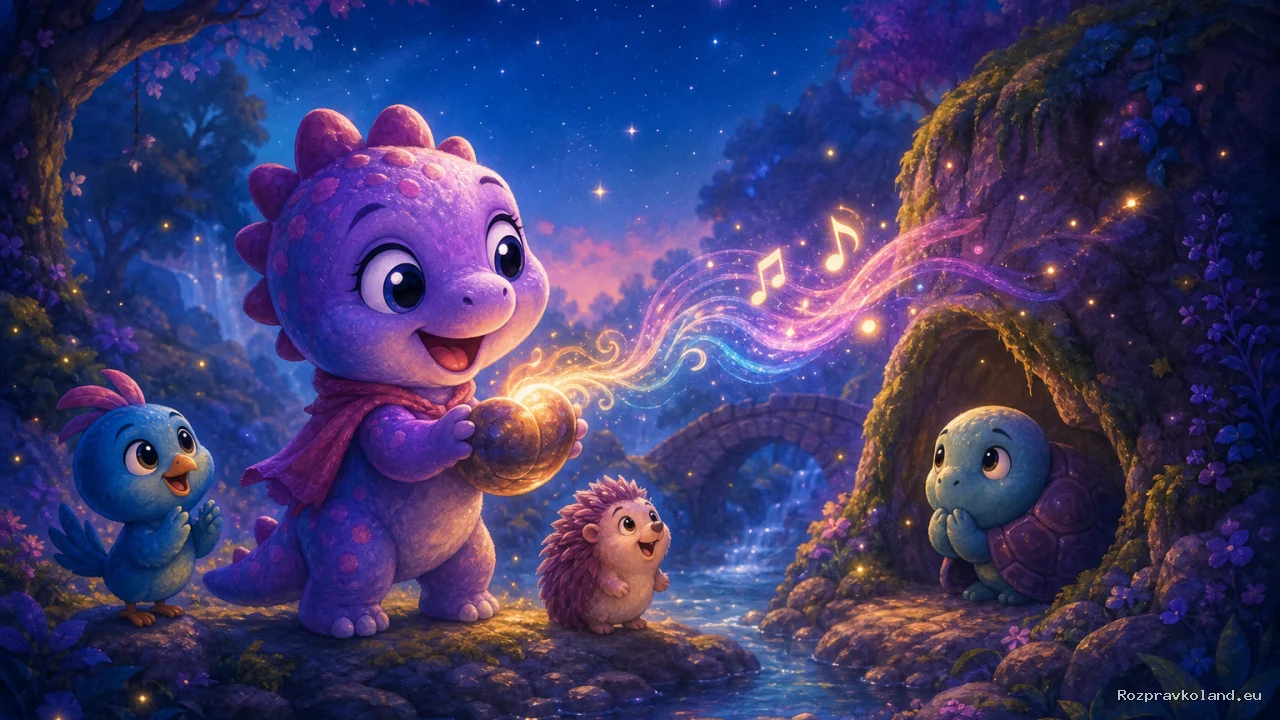 Ilustrácia k rozprávke Dori a most farieb – scéna z príbehu