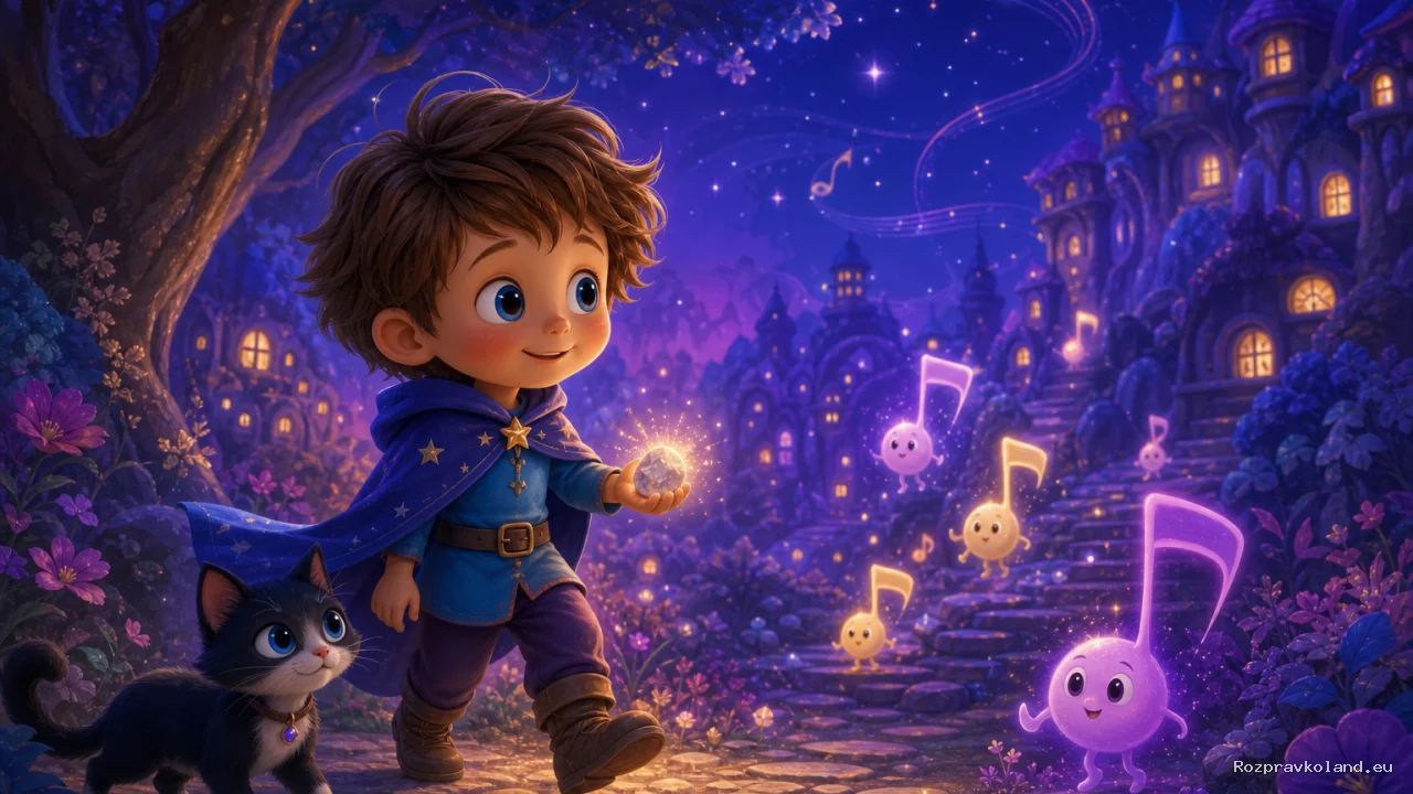 Ilustrácia k rozprávke Fík a Zvonivý kameň – scéna z príbehu