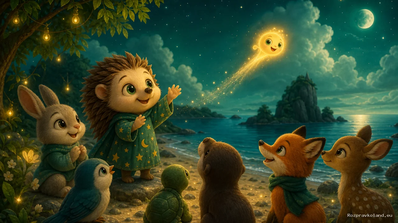 Ilustrácia k rozprávke Iskrík a nočné pesničky – pokračovanie príbehu