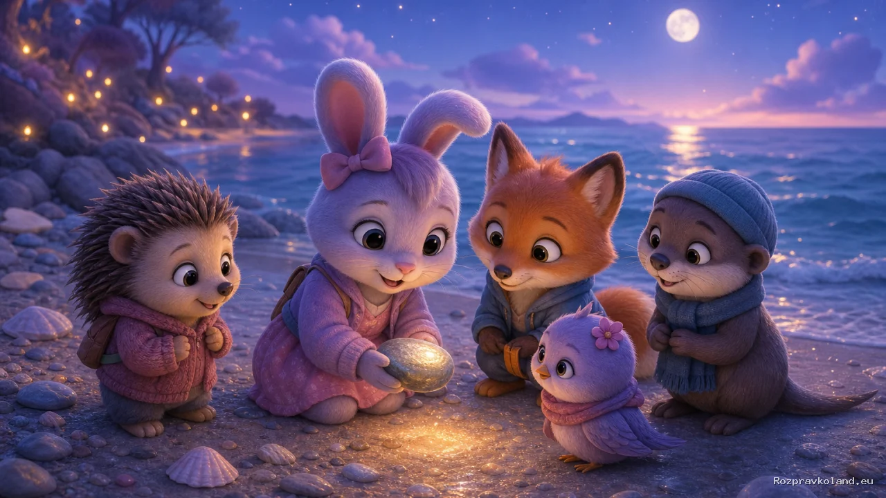 Ilustrácia k rozprávke Kamienok, ktorý spieval – scéna z príbehu