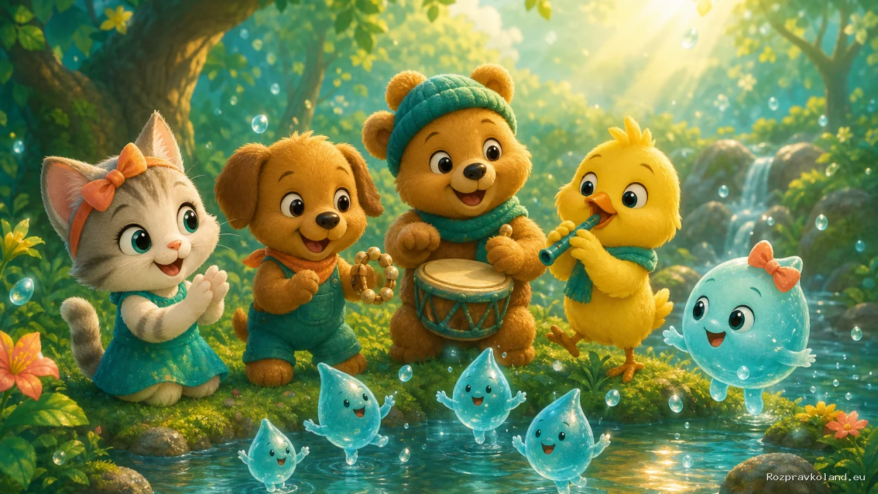 Ilustrácia k rozprávke Keď kvapky zabudli tancovať – pokračovanie príbehu