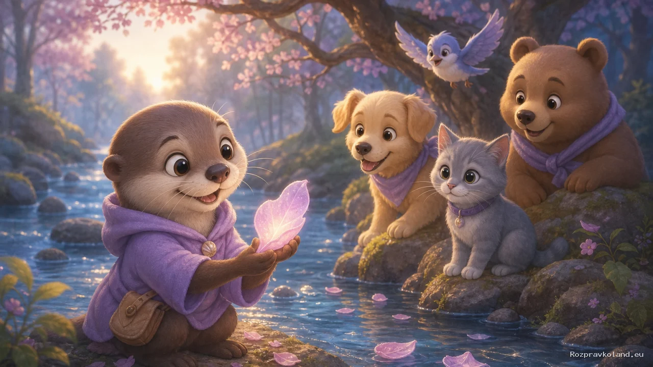Ilustrácia k rozprávke Otilka a hviezdny lupienok – scéna z príbehu