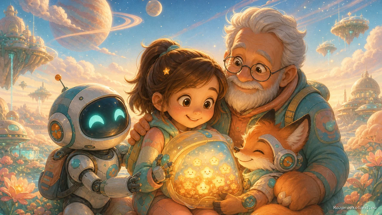 Ilustrácia k rozprávke Sára a vesmírna pošta – pokračovanie príbehu